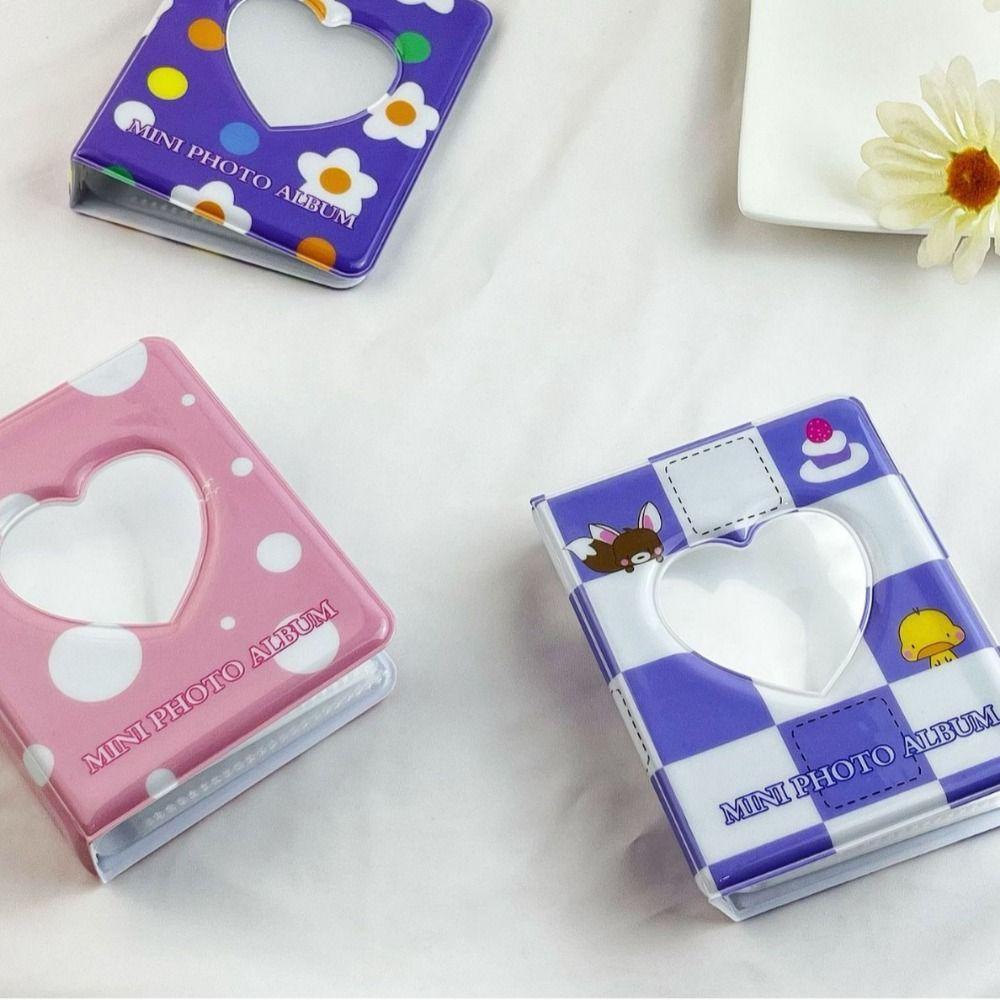 Heart-shaped Hollow Photo Album Printed Idol Album Holder INS 3 inch Photo Album  School Stationery
