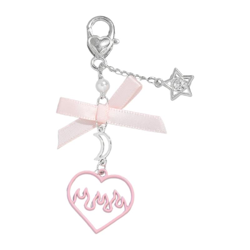 

Sweet Bear Bowknot Star Keychain Pendant Fashion Lovely Hangings Ornament Keyring Backpack Decoration Charm Jewelry