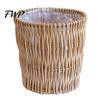 Balcony Desktop Plant Organizer Boho Wicker Planter, Handwoven Flower Pot with Waterproof Lining, Basket Planter Rustic Storage for Indoor Plants
