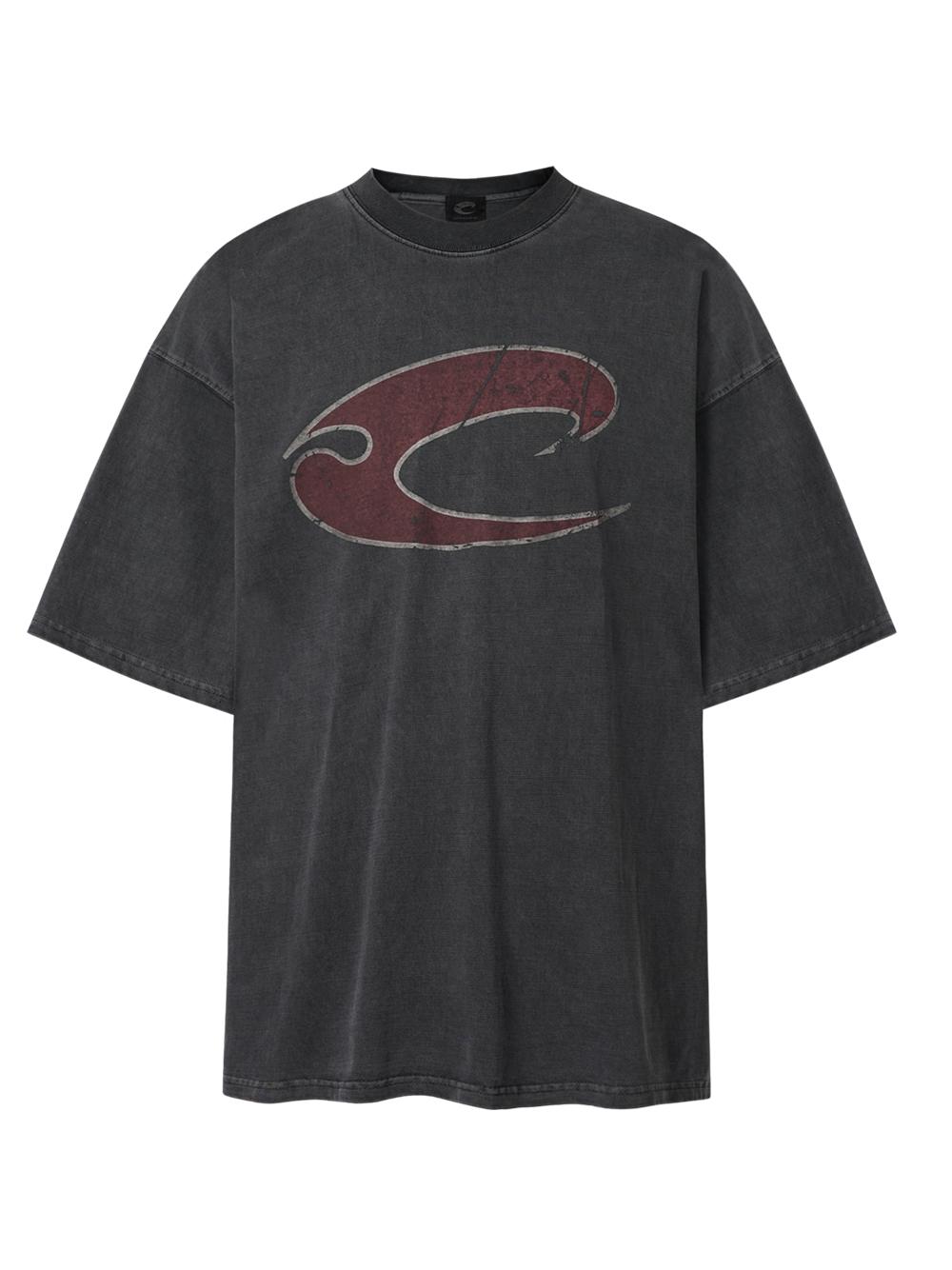 Lrenne Pigment Vintage T-Shirt - Charcoal Charcoal/Free