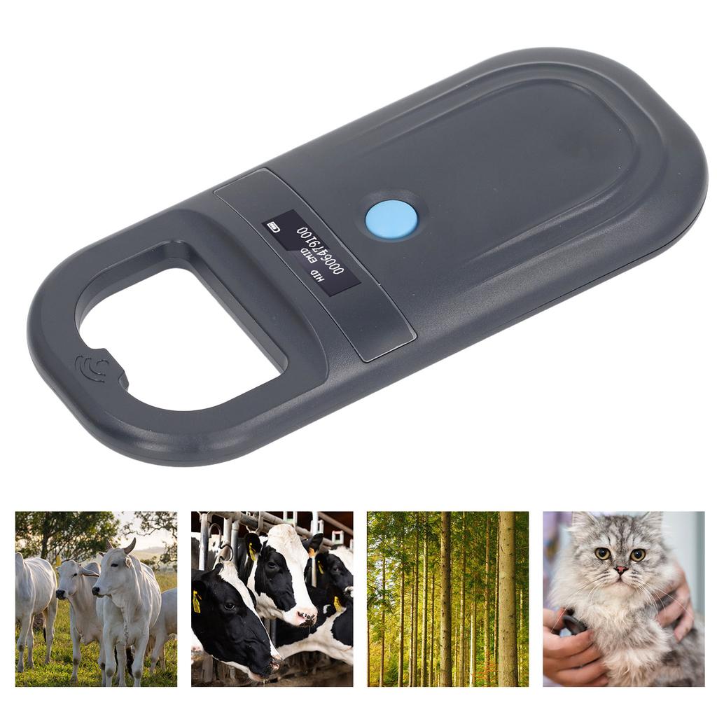 Animal ID Reader 134.2KHz ISO11784 85 FDX B EMID Handheld Pet Tag Chip Scanner USB Charging Built in Buzzer Pet Chip ID Scanner