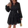 Spring and Autumn New Long-sleeved Elegant Jacquard Dress