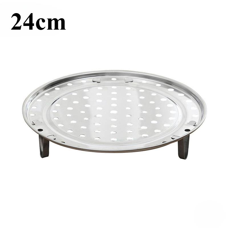 

Подставка для пароварки из нержавеющей стали, аксессуары для кастрюль быстрого приготовления, утолщенная подставка для пароварки (18/20/22/24см) 24CM серебряный