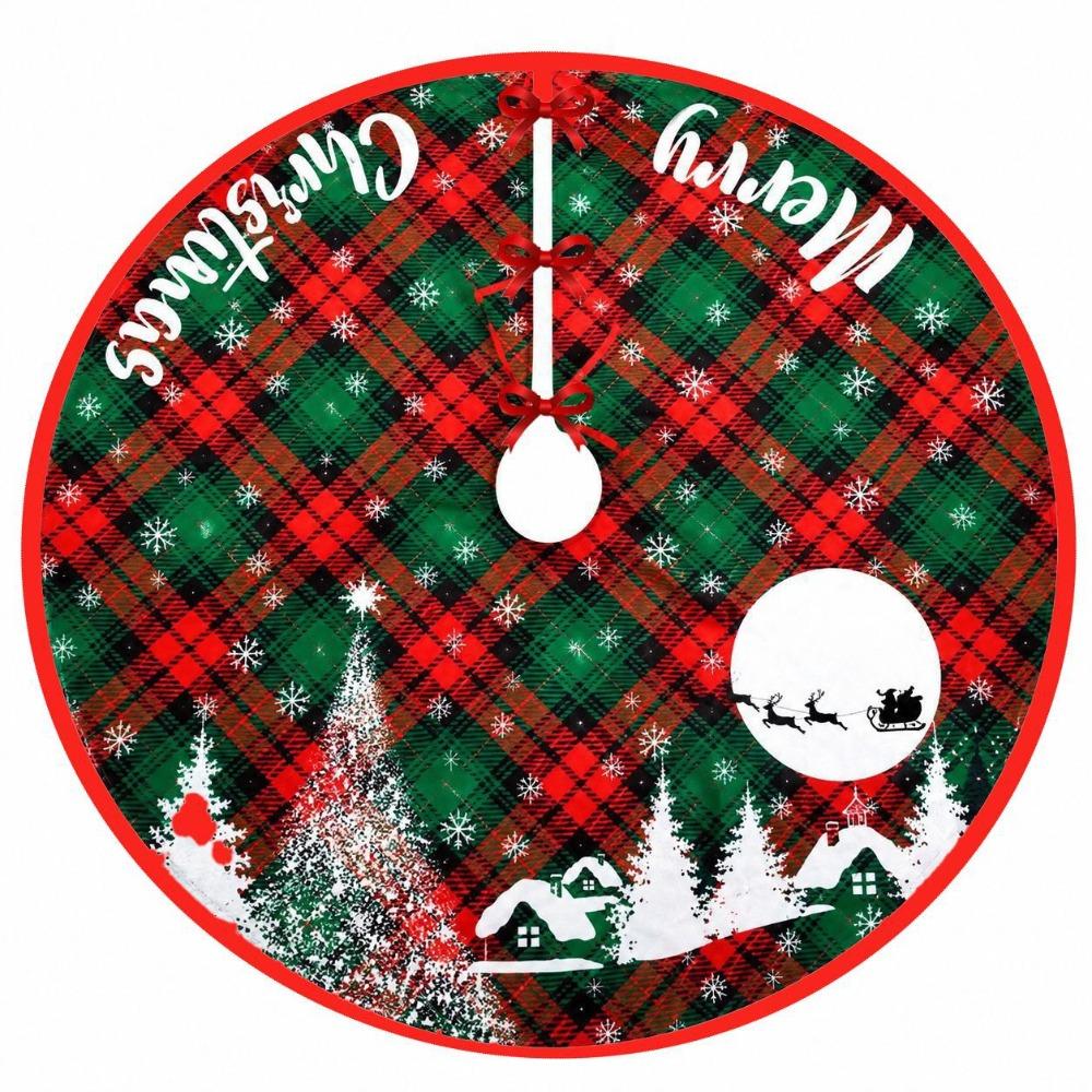 Snowman Christmas Tree Mat Snowflake Christmas Decorations Sweet Tree Base Blanket Winter