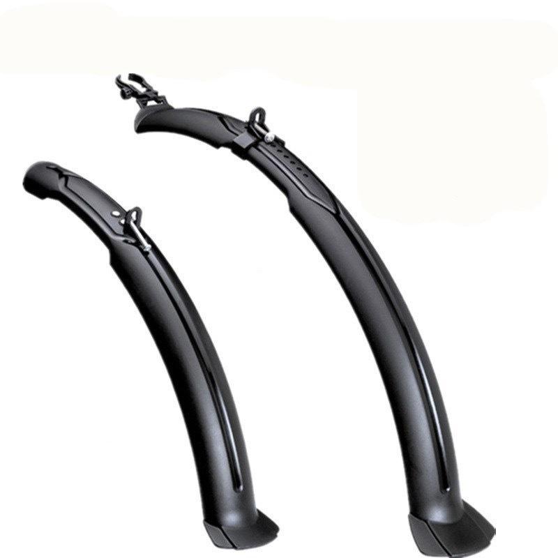 Bicycle Fender Set Front and Rear Mudguard Rain Guard Splash Protector for Mountain Road Bike Adjustable Length Durable Plastic One Size
