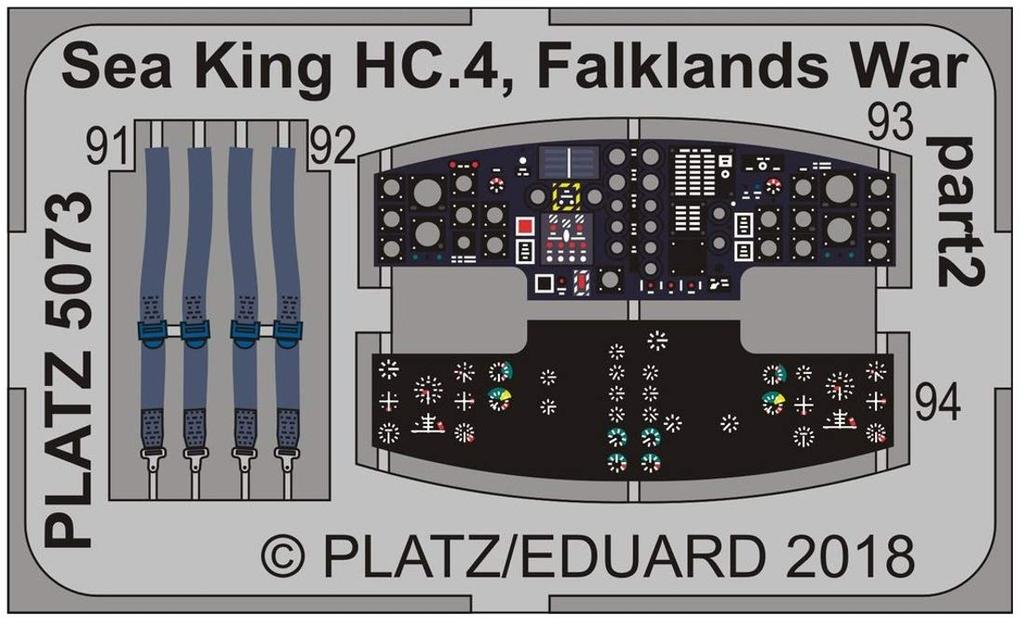 Dragon Scale Westland Sea King Falkland Islands Plastic Model Kit with Etched Parts 1/72 WS-61 HC.4 (DR30TH-15)