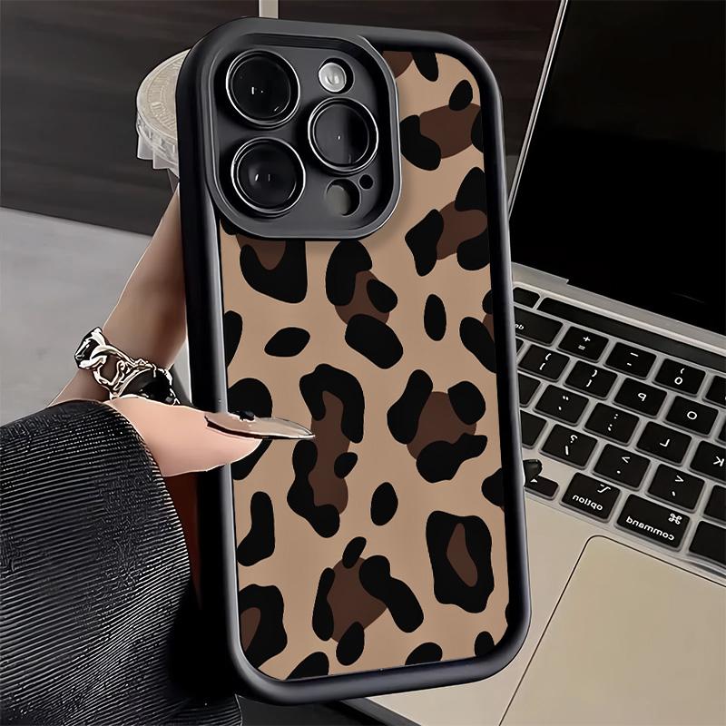Phone Case for iPhone 17 Air 16E 15 16 Pro Max Leopard Print Trend Desgin Cover 14 Plus 13 12 Mini Soft Shell Silicone Fundas