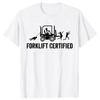 Funny Forklift Operator Forklift Certified Retro Vintage T-Shirt Humorous Forklift Certified Operator Hitting People Graphic Tee