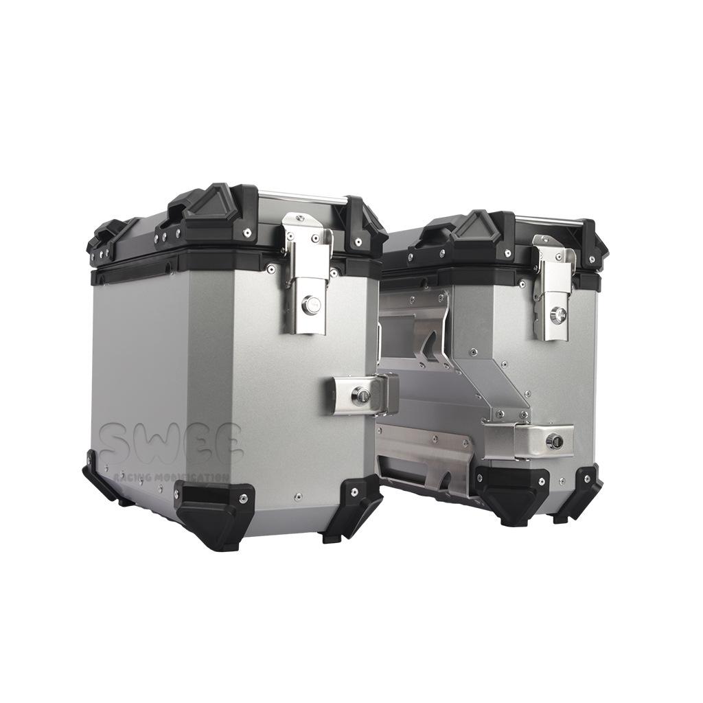 Universal Motorcycle Aluminum Side Boxes – Waterproof, Anti-Collision, Quick Release (18L/28L/35L)