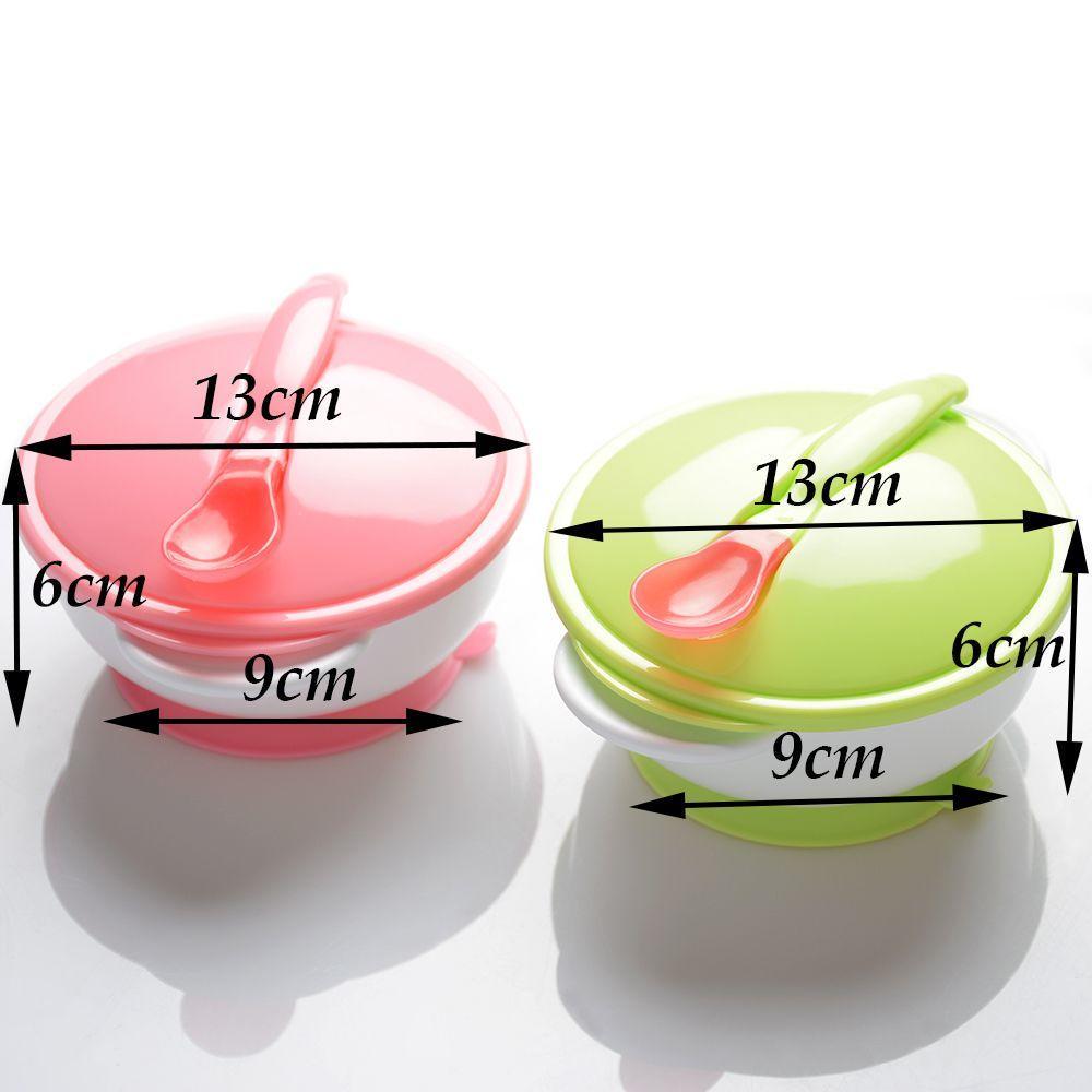 Baby med sklisikkert servise Temperaturfølende skål Matesug