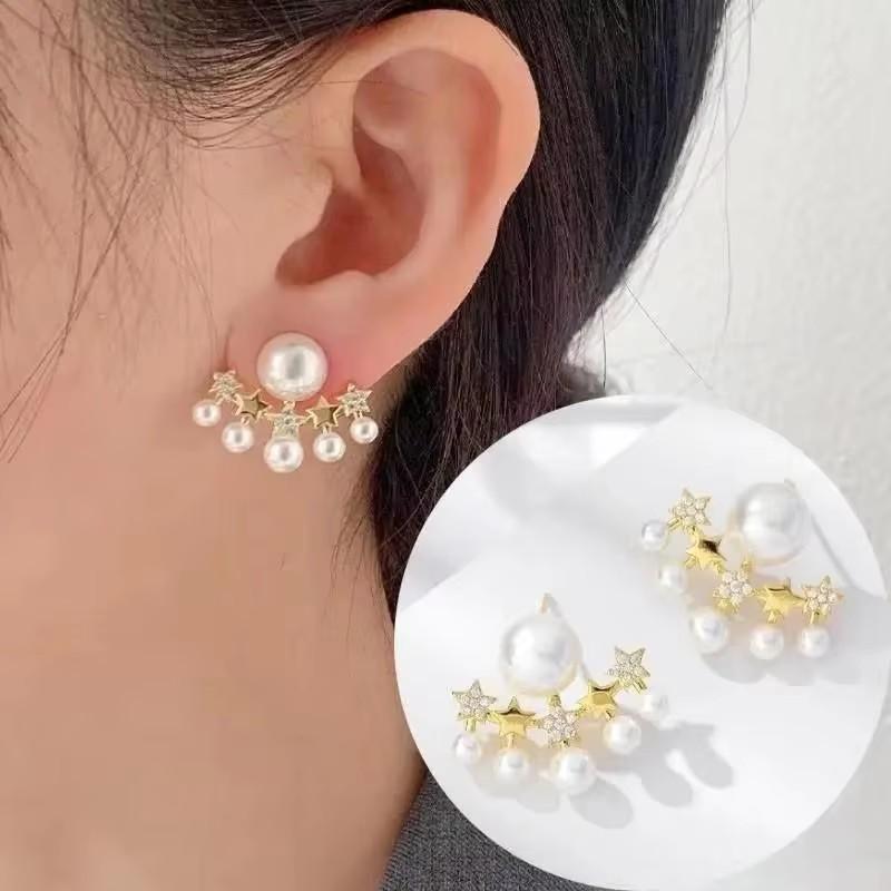 925 Silver Needle Korean Fashion Zircon Geometric Earrings For Women Jewelry Trending Luxury Crystal Cross Stud Earrings