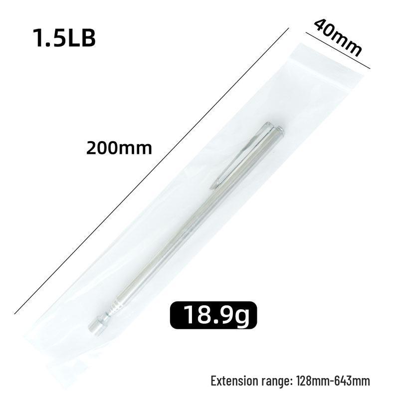 1.5 lb Telescopic Magnetic Pickup Tool with Light, Strong Magnet, Extendable Round & Square Mirror, Auto Repair Flashlight Head