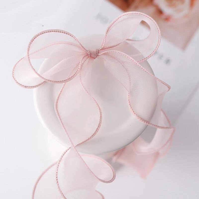 1 Roll Flower Packaging Ribbon Fish Tail Mesh Flower Shop DIY Material Wave Edge Fish Tail Mesh Belt Sewing Supplies
