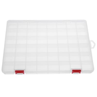 1/2PCS 48-Compartment Transparent Fishing Lure Box PP Plastic Tool Box Jewelry Earring Bead Screw Container Fishing Accessories