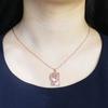 Exquisite Russian 585 Purple Gold Abacus Pendant Necklace Personalized Korean Version Temperament Color Gold Plated Rose Gold Necklace