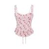 2025 Spring Women's European & American Striped Lace-up Vest Top: Fashionable, Simple, Versatile