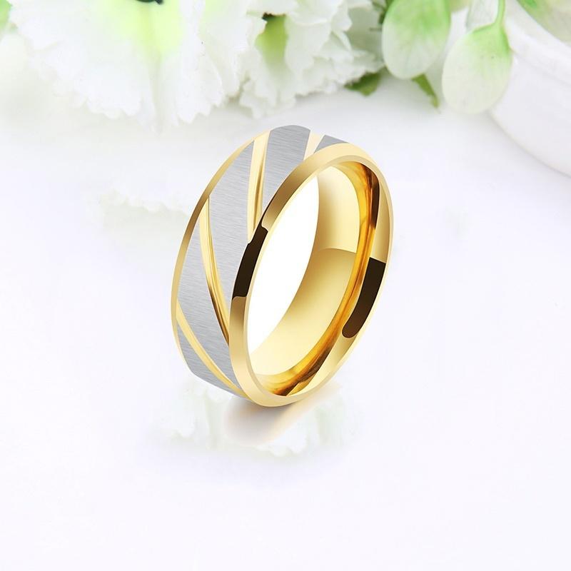 Anello in Acciaio di Titanio da Donna e Uomo Anello Lucido a Specchio Anello di Fidanzamento Matrimonio Anello di Promessa