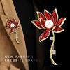 Fashion Autumn And Winter Clothes Lotus Pearl Corsage Flower Brooch Temperament Versatile Clothes Accessories