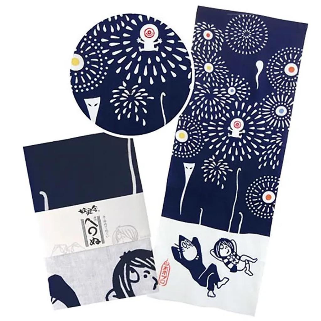 Yokaisha Gegege no Kitaro Towel Summer Flower W900mm x H340mm Hand-dyed