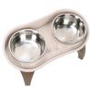 Dog Bowl Tray Pet Dining Table Double Stainless Steel Bowl Dog Feeder NonSlip Pet Bowl