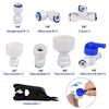 14 Inch Flexible Water Hose Fittings Kit with Valve for Connecting RO Filter and Refrigerator Compatible with Aquariums
