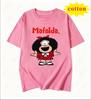 Classic Mafalda Cartoon Printed Short Sleeved Pure Cotton Soft Tshirt Suitable For Unisex And Unisex