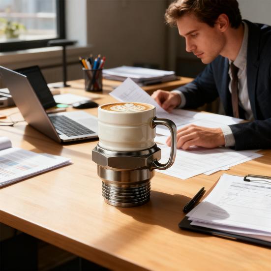 Spark Plugs Mug Creative Car-Themed Coffee Cup with Insulated Stainless Steel Liner Unique Gift for Auto Enthusiasts & Mechanics
