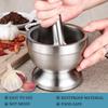 Sturdy Mortar and Pestle Double Stainless Steel Pill Crusher Comfy Grip Spice Grinder  Household