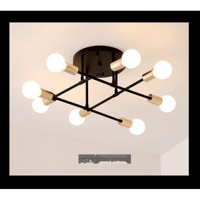 Nordic Wrought Iron Pendant Light: Creative Industrial Style for Living Room, Dining Room, or Bedroom.