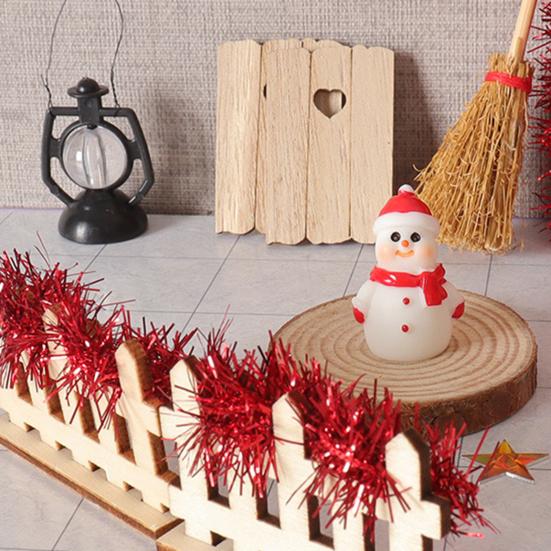 Miniature Christmas Scene Model Wooden Elf Door Set Handmade Mini Wood Door Festive Holiday Dollhouse Decor