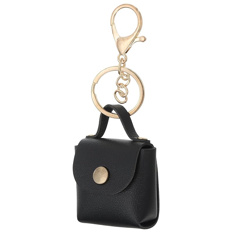 

[PATIKIL] coin pouch PU Leather Small Coin Purse Key Chain Women s Key Chain Pouch Mini Tote Bag Key Chain Cute Small Change Holder for Handbag