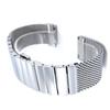 20mm Silver Milanese Mesh Web+Strip Stainless Steel Watch Band Strap Bracelet with Push Button Hidden Clasp Watch Accessory
