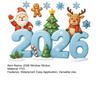 2026 Christmas Window Stickers Santa Claus Snowflake Reindeer Pattern Glass Xmas Decals Holiday Decor