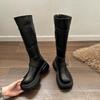 High boots thick-soled Martin boots retro comfortable spring and autumn boots children small long and thin