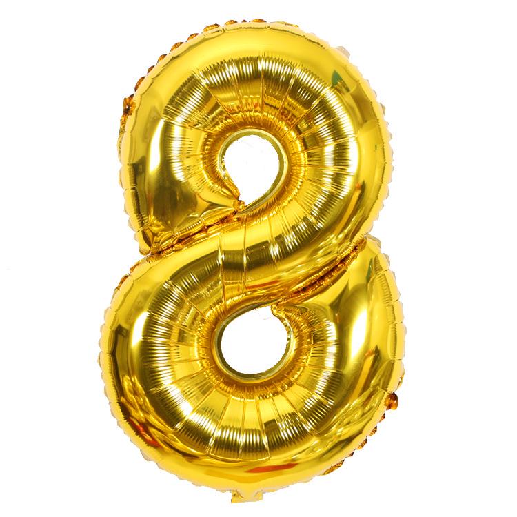 Gold Number Balloons 40 Inch Foil Balloon Adult Kids Birthday Anniversary Decoration Party Gold 0 1 2 3 4 5 6 7 8 9 Balloon