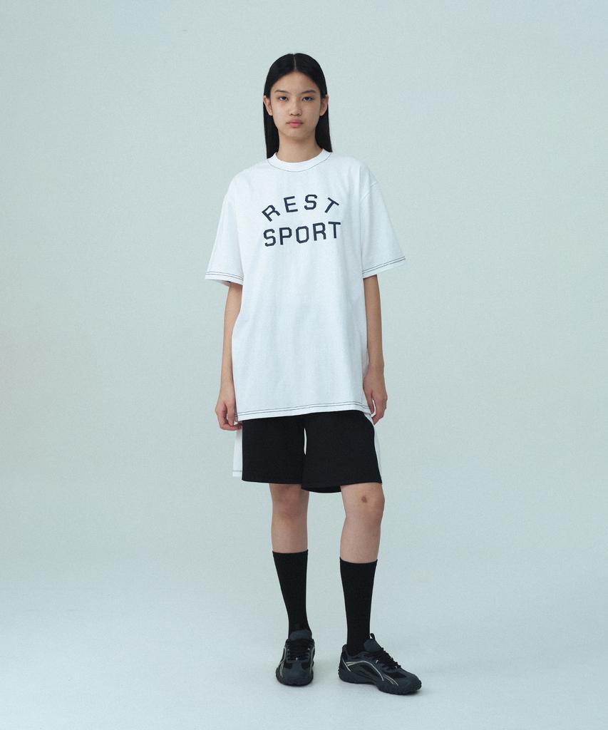 REST&RECREATION Rs Logo Stitch T-Shirt - White
