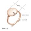 Ring im russischen Stil, roségoldfarben, reiner glatter Kreis für Damen, natürlicher Zirkon, Brautgeschenk, Ewigkeitsliebe-Schmuck