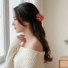 Colorful Flower Hairpin Cloth Ponytail Holder Elegant Hanfu Hair Clip  Summer Accessories