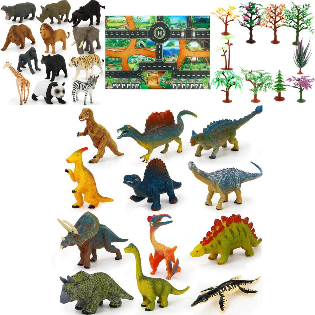 12pcs Kids Toys Small Plastic Figures Complete Sea Zoo Animal Safari Set For Learning Fun