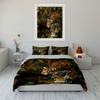 Leopard Jungle Print Decor Set Soft Comfortable Duvet Cover Bedding Set Included 1*Duvet Cover & 2*Pillowcases, Gift