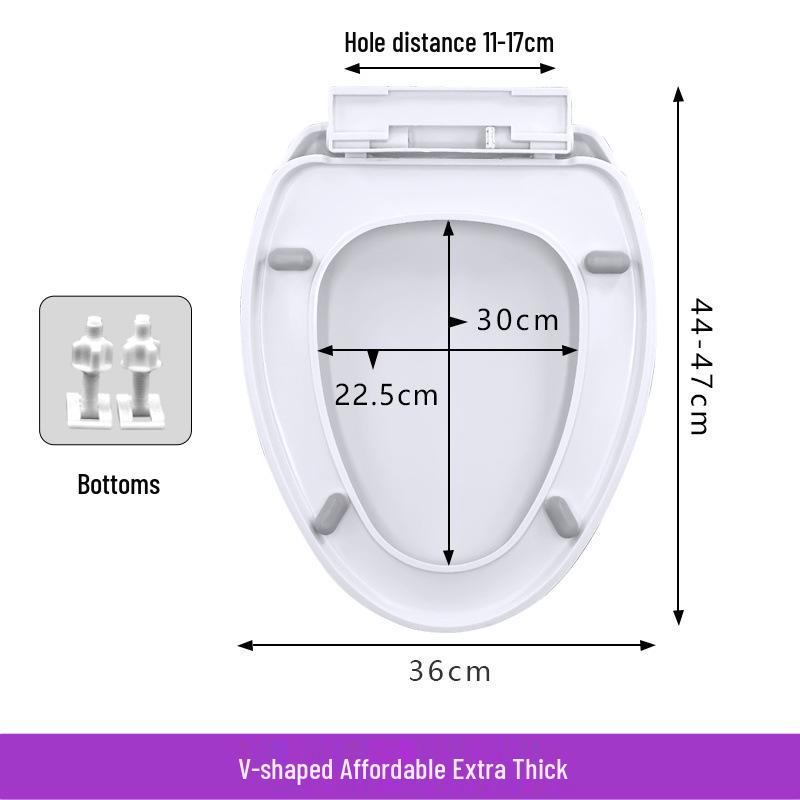 Universal Slow-Close Thickened Toilet Seat Cover by UVO