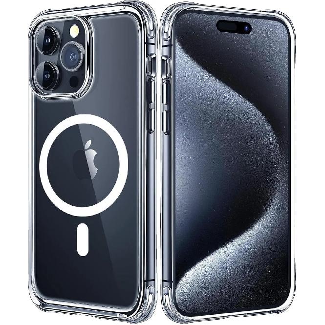 Transparent Magnetic Case For iPhone 17 16 Pro Max 15 14 Plus Wireless Charge Cover 13 12 Mini 17 Air Magsafe Protection Case