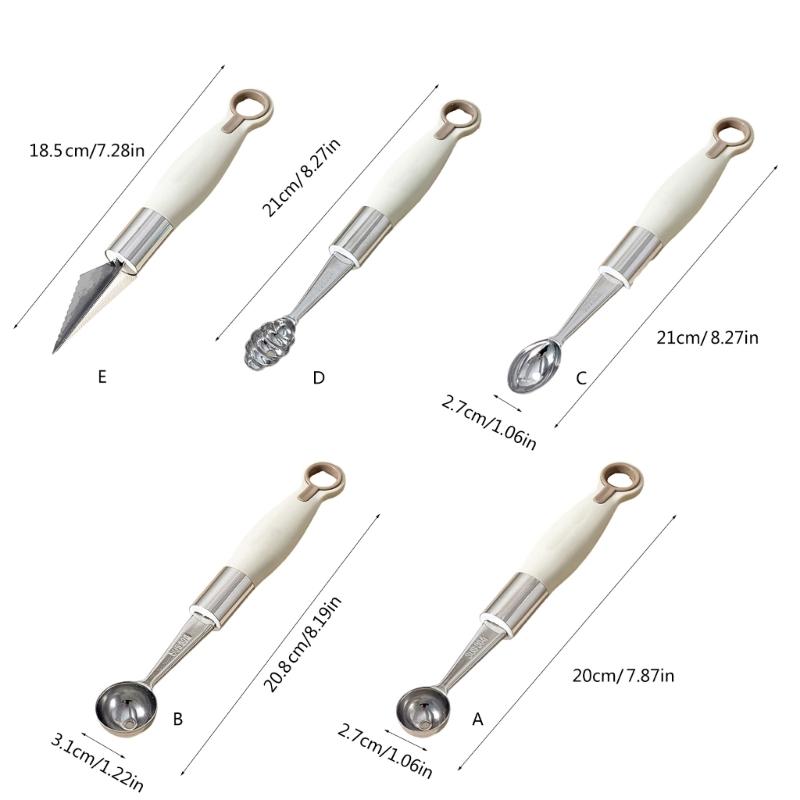 Ergonomic Handle Melon Baller Spoon Kitchen Tool Ice Cream Spoon 304Stainless Steel Texture Perfect for Ice Cream Fruits