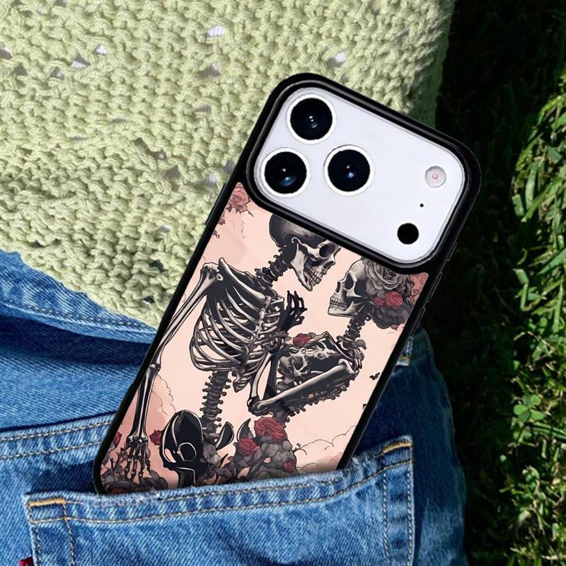 Gothic Fashion Skull phone case cover Compatible with for IPhone 17air 16e 15 14 13 12 11Pro Max 17 Air