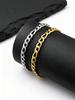 Men's Figaro Chain Bracelets,5.5mm Width Stainless Steel NK Chain Wristband,Hiphop Punk Jewelry Gift for Him