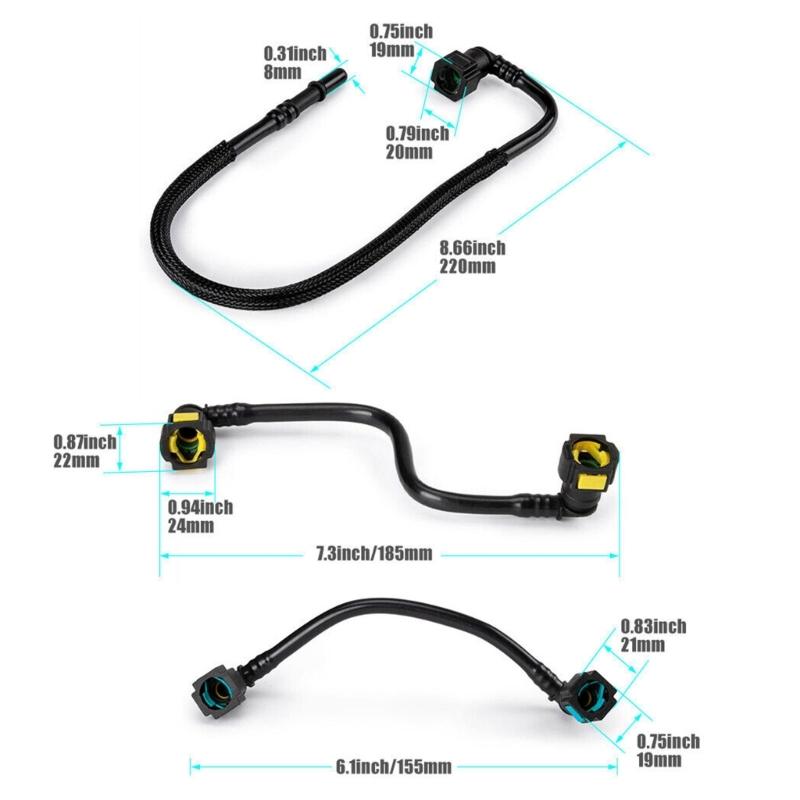 Accessorio per la riparazione del regolatore di pressione del filtro del carburante con tubo flessibile 1634770701 1634770501 per ML320 ML350 ML430 ML500