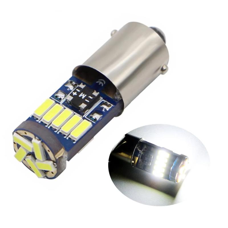 10Pcs Ba9s LED Bulbs T4W T2W T3W White 4014 15-SMD T11 H6W Car LED Interior Dome Light Reading Door Trunk Clearance Lamp 12V