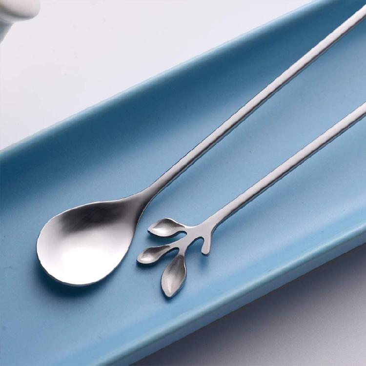 6 Pack Tableware Dessert Spoons Stirring Spoon for Kitchen Stirring Mixing Sugar