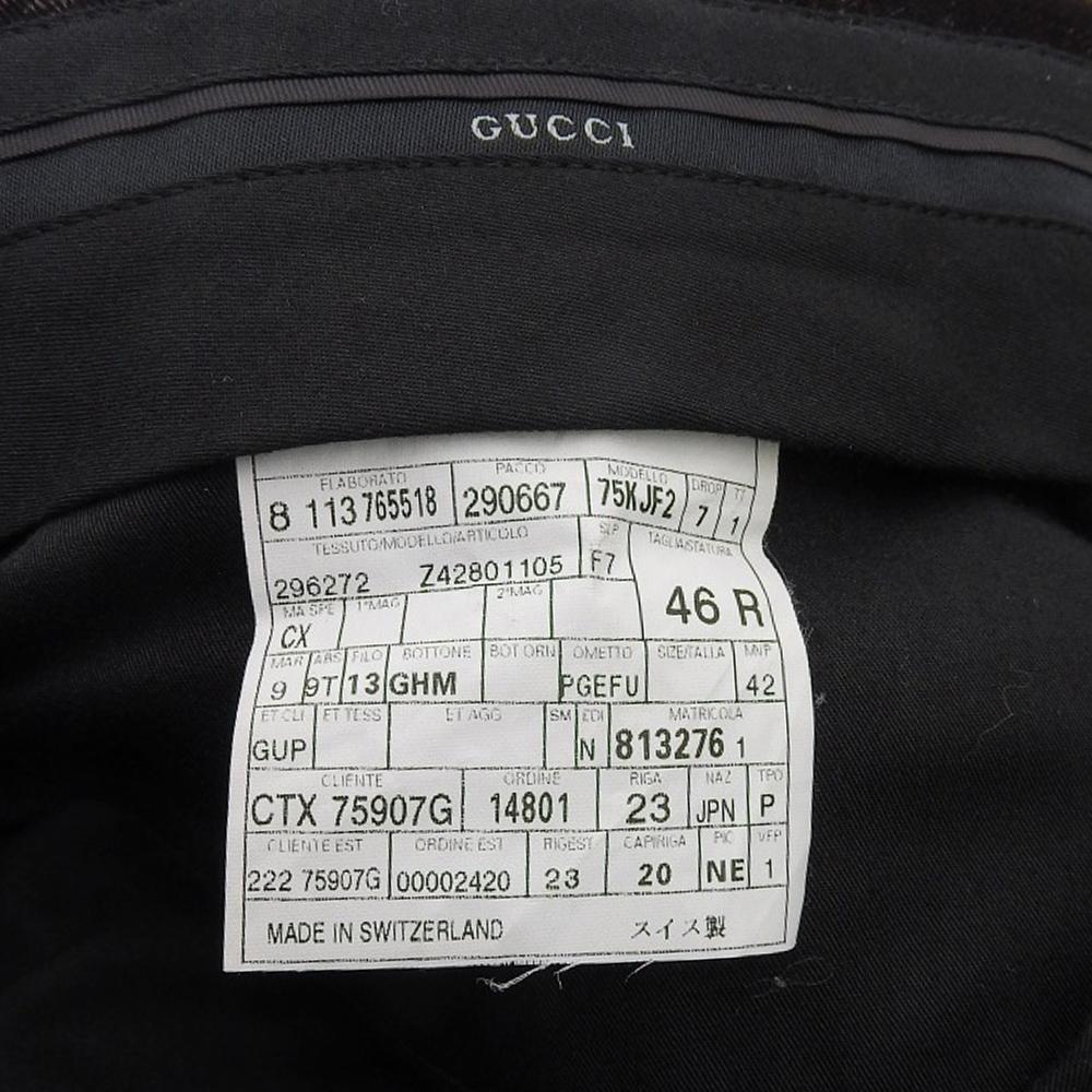 Gucci Botanical Print Cotton Pants, Men's, Charcoal Gray, Size 46, 75KJF2 Bottoms 46 Charcoal grayUsed