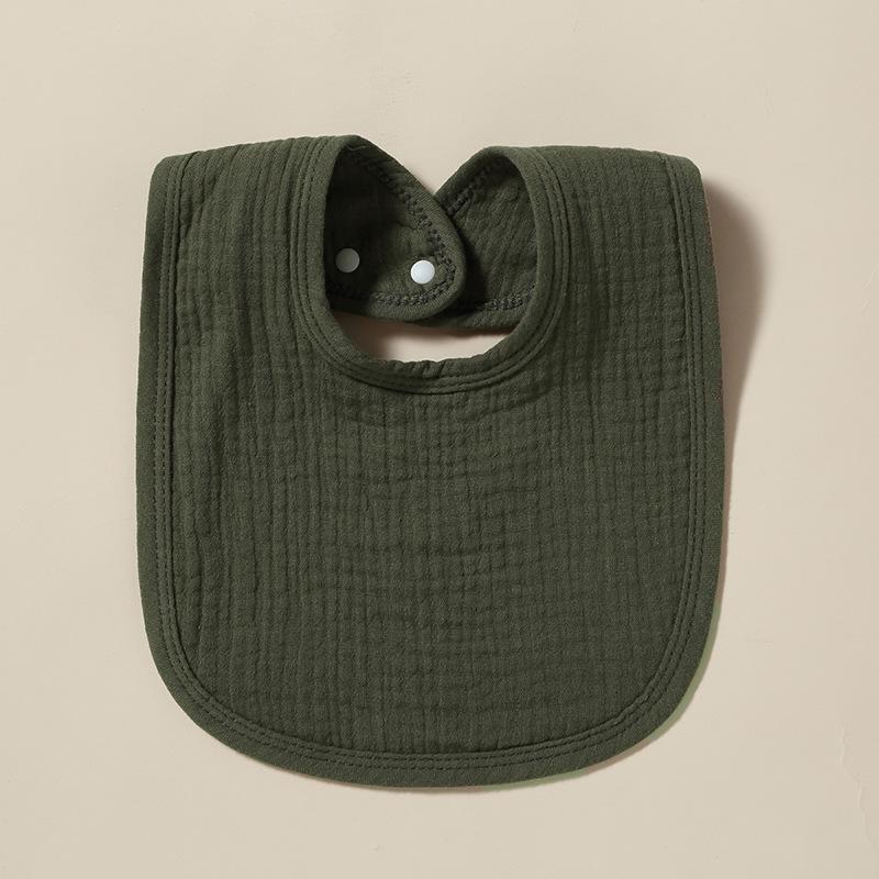 Cotton Gauze Baby Bibs Autumn New Solid Color Infant Bib Newborn Burp Cloths for Kids Boy Girl Spring Soft Feeding Saliva Towel